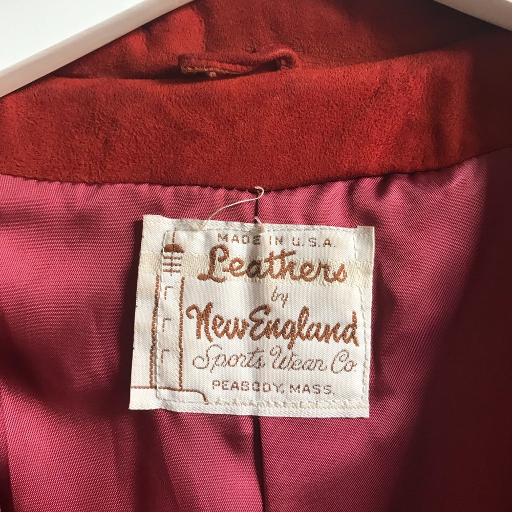 VINTAGE Suede Leather Jacket in Russet - Picture 4 of 4